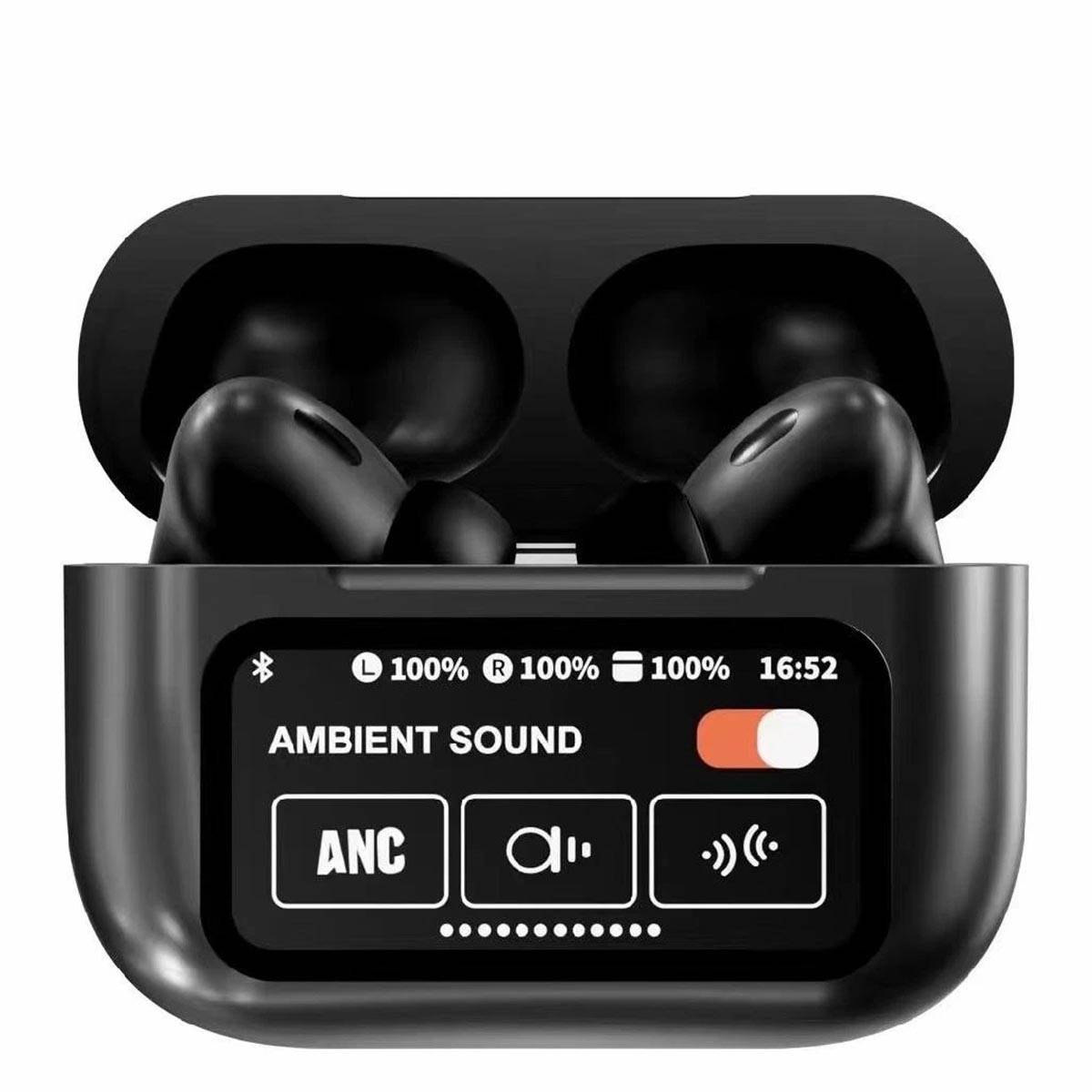 A9 PRO True Wireless Noise Cancelation Headphones with Touch Display